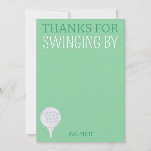 Vielen Dank für das Swingby Golf Party Vielen Dank Einladung (Vorderseite)
