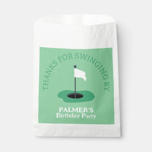 Vielen Dank für das Swinging by Golf Party Vielen Geschenktütchen (Vorderseite)