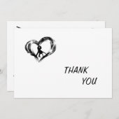 VIELEN DANK FÜR DAS WEDING / DUSCHE EINLADUNG (Vorne/Hinten)