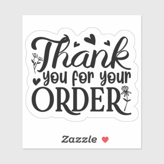 Vielen Dank für Deine Bestellung Aufkleber (Blatt)