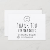 Vielen Dank für Deine Bestellung | Ihr Logo | Kraf Dankeskarte (Vorne/Hinten)