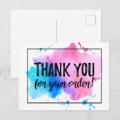 Vielen Dank für Deine Bestellung Postkarte (Vorne/Hinten)