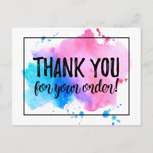 Vielen Dank für Deine Bestellung Postkarte (Vorderseite)