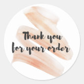 Vielen Dank für Deine Bestellung Runder Aufkleber (Vorderseite)