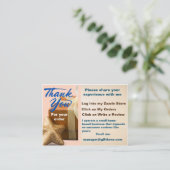 Vielen Dank für Deine Bestellung Visitenkarte (Stehend Vorderseite)