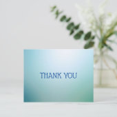 Vielen Dank für den blauen Verlauf Postkarte (Stehend Vorderseite)