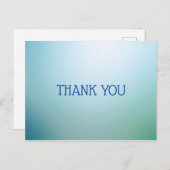 Vielen Dank für den blauen Verlauf Postkarte (Vorne/Hinten)