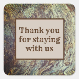 Vielen Dank für den Bleibe des Abstrakten Stripe H Quadratischer Aufkleber