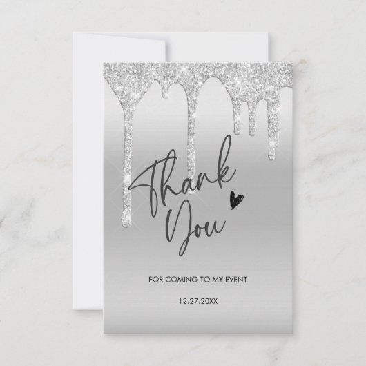 Vielen Dank für den Comingglitter Tropfen danke Ka (Vorderseite)