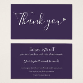 Vielen Dank für den Einkauf der Lila Discount Card