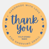 VIELEN DANK FÜR DEN EINKAUF KLEINER KLEINEN KLEINE RUNDER AUFKLEBER (Vorderseite)