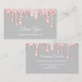 Vielen Dank für den Einkauf Makeup Nails Tropfen R Visitenkarte (Vorne/Hinten)
