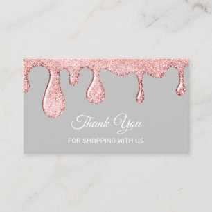 Vielen Dank für den Einkauf mit uns Tropfen Rose  Visitenkarte