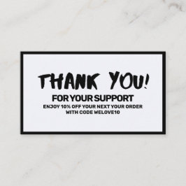 Vielen Dank für den eleganten Rustic Instagram Dis Visitenkarte