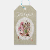Vielen Dank für den eleganten Texteffekt Floral kr Geschenkanhänger (Vorderseite)