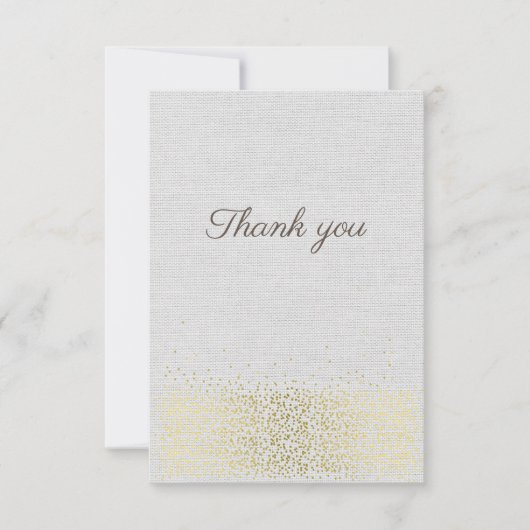 Vielen Dank für den goldenen Glitzer Dankeskarte (Vorderseite)