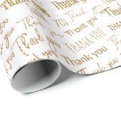 Vielen Dank für den goldenen Glitzer text_small Geschenkpapier (Rolleneckpunkt)