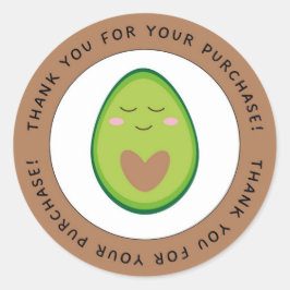 Vielen Dank für den Kauf Funny Avocado Circle Runder Aufkleber