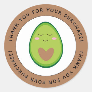 Vielen Dank für den Kauf Funny Avocado Circle Runder Aufkleber