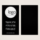 VIELEN DANK FÜR DEN KAUF SCHWARZEN LOGO PAKET INSE (Vorne & Hinten)