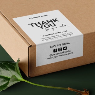 Vielen Dank für den Kauf von Verpackungen Trendy S Rechteckiger Aufkleber