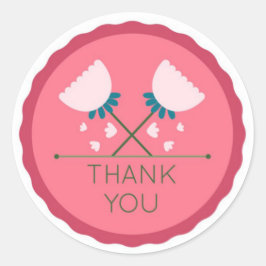 Vielen Dank für den klassischen Round-Aufkleber Runder Aufkleber