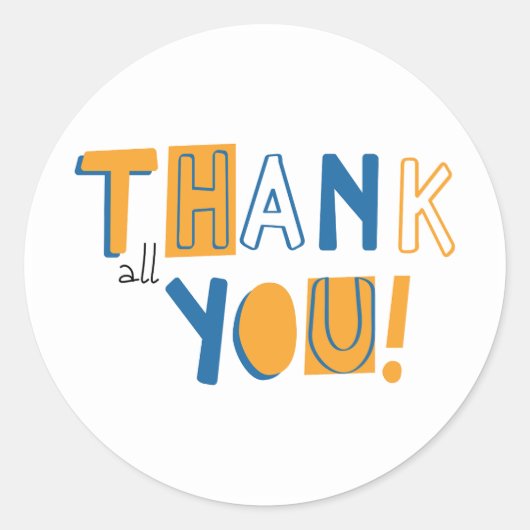 Vielen Dank für den klassischen Round-Aufkleber Runder Aufkleber (Vorderseite)