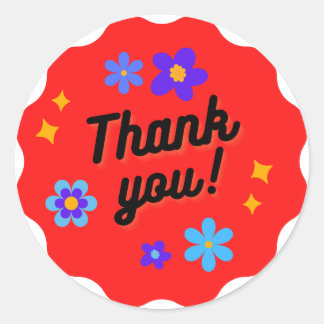 Vielen Dank für den klassischen Rundaufkleber Runder Aufkleber