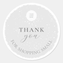 Vielen Dank für den kleinen Einkauf mit Logo-Aufkl Runder Aufkleber