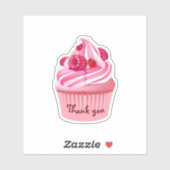 Vielen Dank für den Kuchen Aufkleber (Blatt)