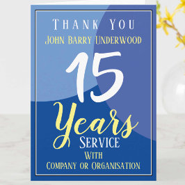 Vielen Dank für den langjährigen Service Karte