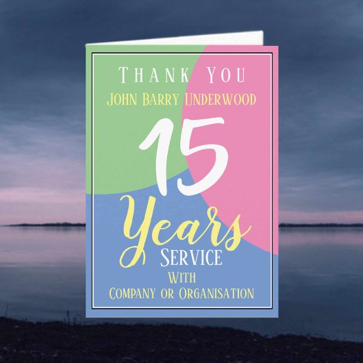 Vielen Dank für den langjährigen Service Karte