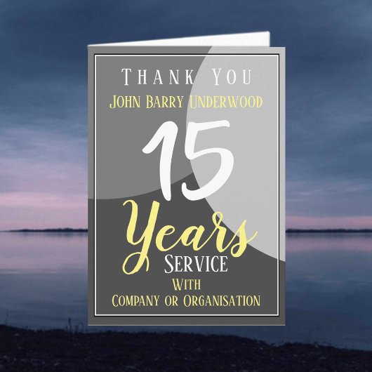 Vielen Dank für den langjährigen Service Karte