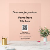 Vielen Dank für den Namen des Kaufs hier Scan QR Acrylschild (Hochzeit)