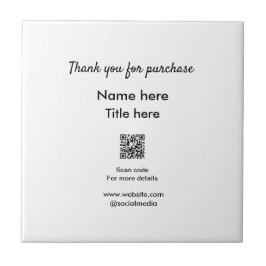 Vielen Dank für den Namen des Kaufs hier Scan QR Fliese