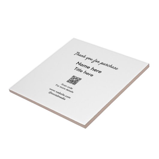 Vielen Dank für den Namen des Kaufs hier Scan QR Fliese (Seite)