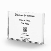 Vielen Dank für den Namen des Kaufs hier Scan QR Fotoblock (Rechts)