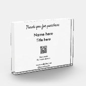 Vielen Dank für den Namen des Kaufs hier Scan QR Fotoblock (Links)