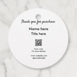 Vielen Dank für den Namen des Kaufs hier Scan QR Geschenkanhänger