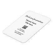 Vielen Dank für den Namen des Kaufs hier Scan QR Magnet (Linke Seite)