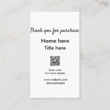 Vielen Dank für den Namen des Kaufs hier Scan QR