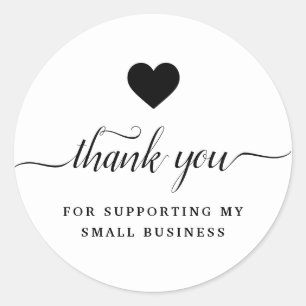 Vielen Dank für den Schwarz-weißen Klassiker. Runder Aufkleber