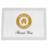 Vielen Dank für den Text des Firmenlogo Große Geschenktüte (Vorderseite)