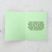 Vielen Dank für den weltbesten Lehrer Karte (Innenseite)