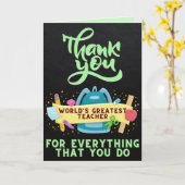 Vielen Dank für den weltbesten Lehrer Karte (Gelbe Blume)