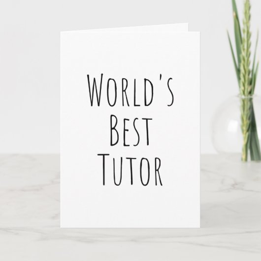 Vielen Dank für den weltbesten Tutor Karte (Vorderseite)