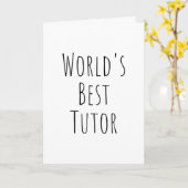 Vielen Dank für den weltbesten Tutor Karte (Gelbe Blume)