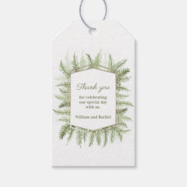 Vielen Dank für den Winter Hochzeitsfolien Aquarel Geschenkanhänger