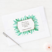 Vielen Dank für den Winter immergrünen Aquarellkie Rechteckiger Aufkleber (Umschlag)