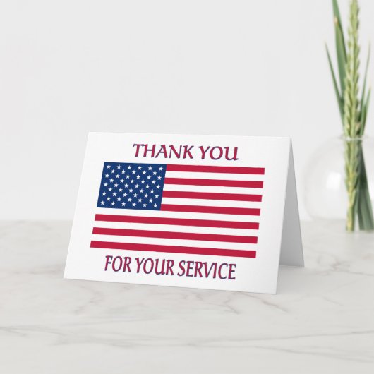 Vielen Dank für die amerikanische Flag Card Dankeskarte (Vorderseite)